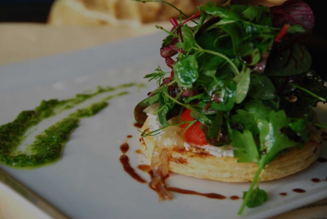 Green Leaf Salad on white plate